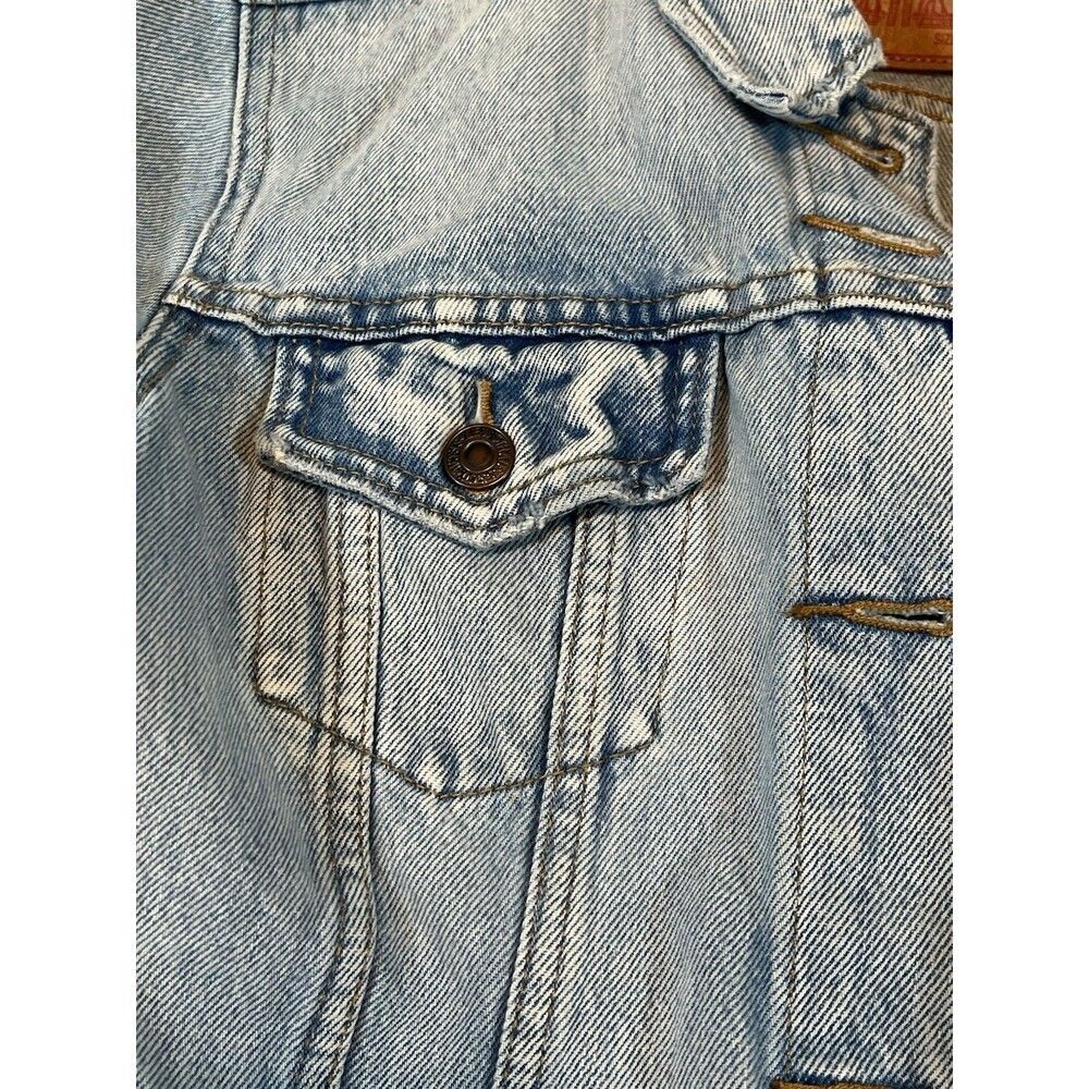 Levi's Jean Jacket Womens Size Large Custom Hand Painted Back - Picture 5 of 10